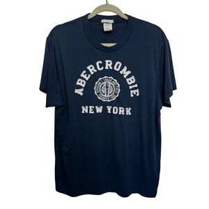 Abercrombie & Fitch Mens XL Navy Blue T Shirt‎ Classic